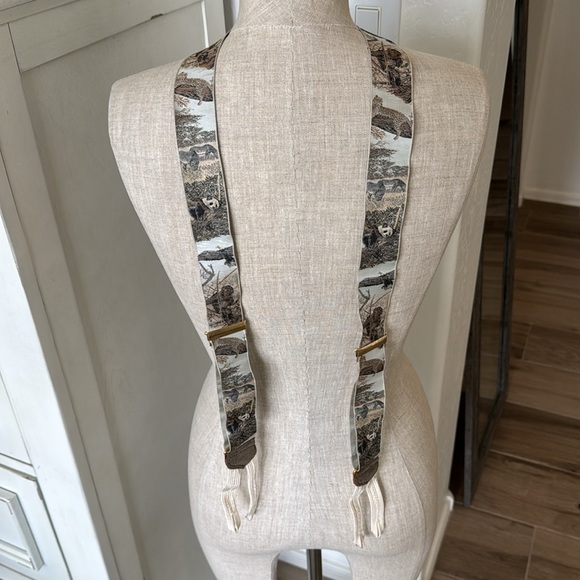 Vintage Trafalgar animal print braces suspenders